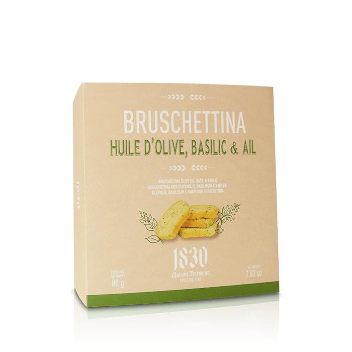 Bruschettina med hvitløk & basilikum