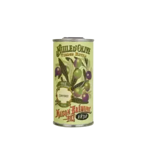 Centonze olivenolje på 250ml boks, grønn etikett med illustrasjoner av oliven.