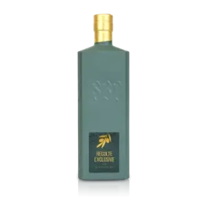 La Riserva olivenolje i grønn lakkert glassflaske med gullkork, 500ml